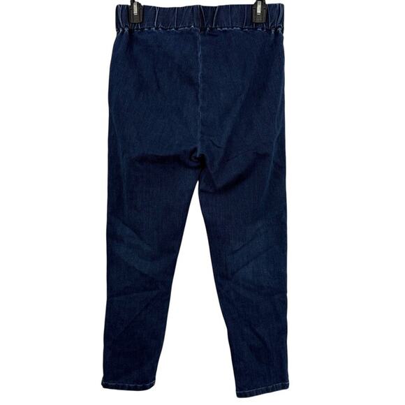Soft Surroundings Pull On Dark Wash Jeggings Tapered Leg Jeans Elastic Waist S - Picture 14 of 16